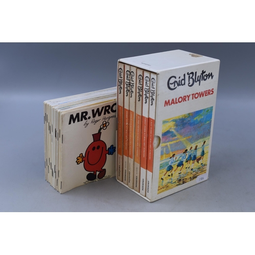 613 - Mixed Selection to include Vintage Mr Men Books and a Collection of Enid Blyton Books in Case