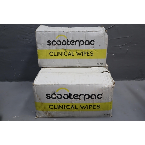 842 - Thirty Six Packs of Scooterpac Clinical Wipes