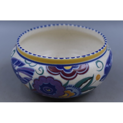 353 - Poole Pottery Floral and Blue Bird Bowl (6