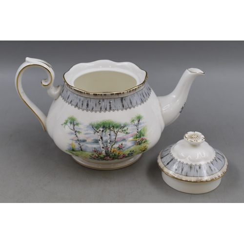 357 - A Royal Albert Silver Birch Teapot, Approx 5.5