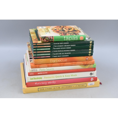 852 - Selection of 14 Cookery Books including Pats Sauces, Tapas, and More