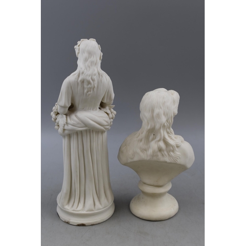 367 - Two Victorian Parian Ware Figures (Tallest 11”)