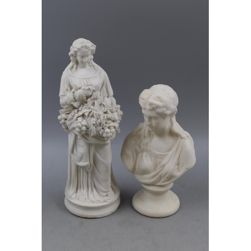 367 - Two Victorian Parian Ware Figures (Tallest 11”)