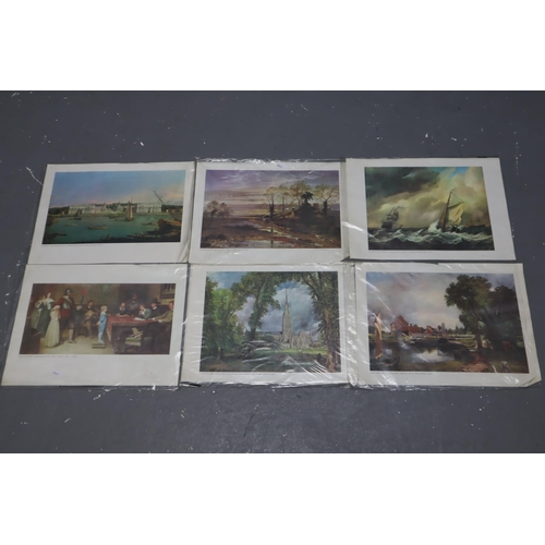 853 - A Selection of Six Art Prints. Includes John Constable, William Yeams, Benjamin Leader and More. All... 