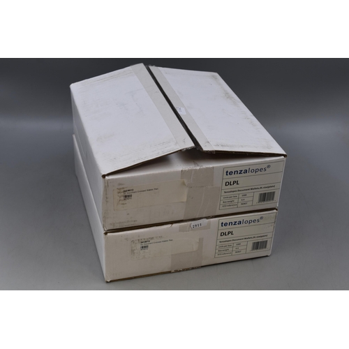 854 - Two Boxes of Tenzalopes Document Wallets, DL Size (2000 In Total)