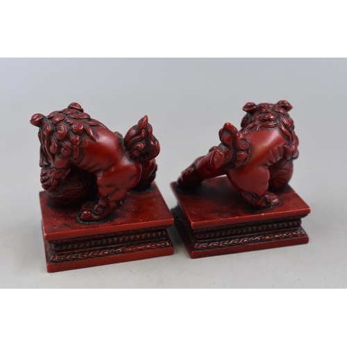 376 - Pair of Chinese Foo Dog Statues