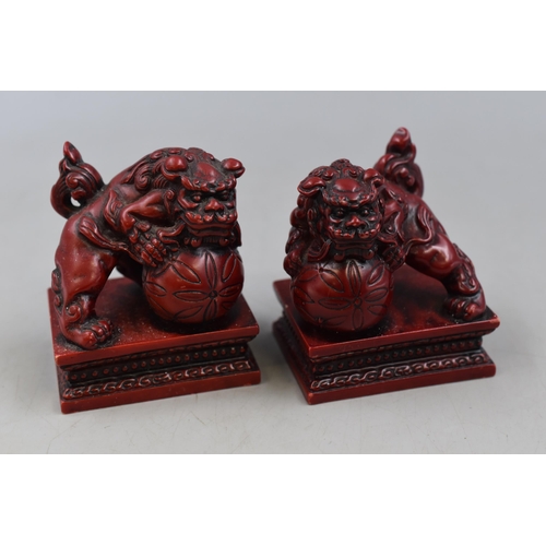 376 - Pair of Chinese Foo Dog Statues