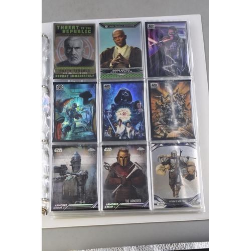 655 - A Folder of Topps Chrome Star Wars Collectors Cards