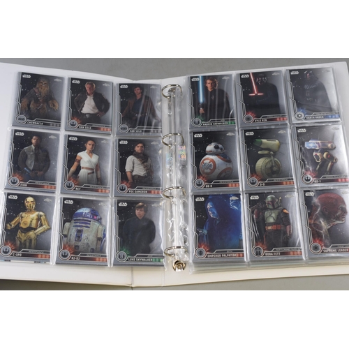 655 - A Folder of Topps Chrome Star Wars Collectors Cards