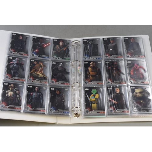 655 - A Folder of Topps Chrome Star Wars Collectors Cards