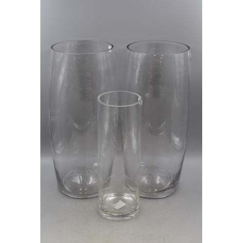 393 - Pair of Large Glass Vases (18