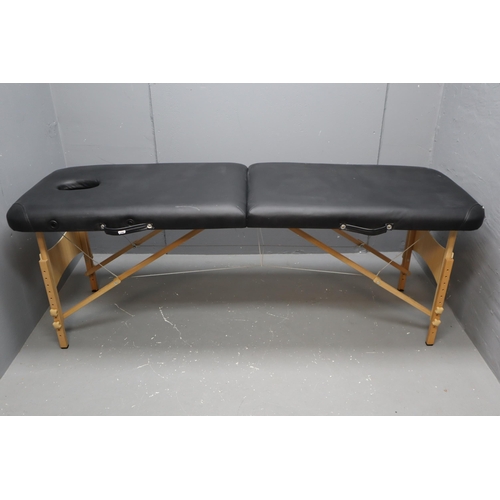 732 - Portable massage table in black in good condition