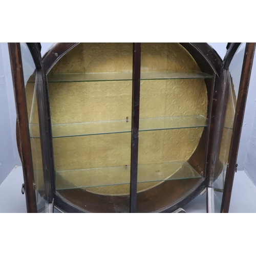 692 - An Art Deco Circular Two Door Display Unit, Approx 49.5