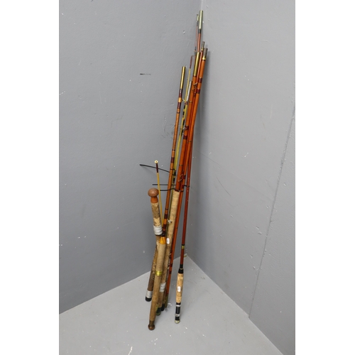 739 - Four fly fishing rods to include Vintage Flectes Non Frangas Royal Seal Brand 12ft, and 3 others, pl... 