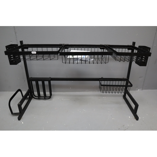 712 - Stainless Steel Over Sink Dish Rack Approx 35