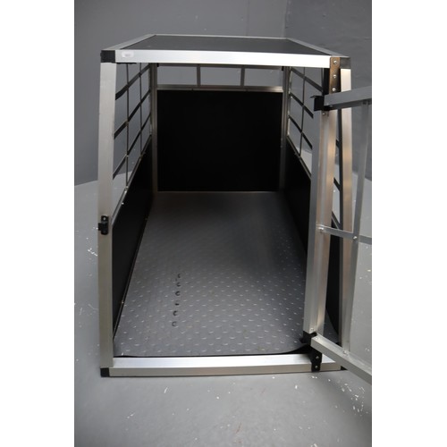 723 - Aluminium Framed Dog Crate with Angled Sides (36