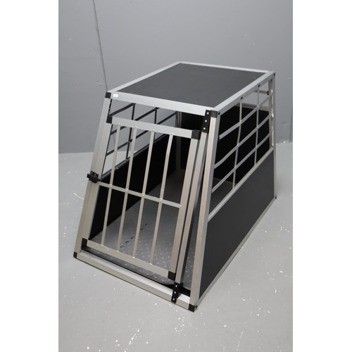 723 - Aluminium Framed Dog Crate with Angled Sides (36