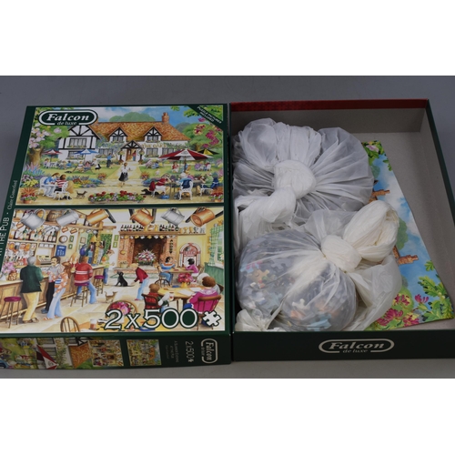 889 - Four Jigsaw Puzzles to include Three Sealed Ravensburger and one open Falcon De Luxe