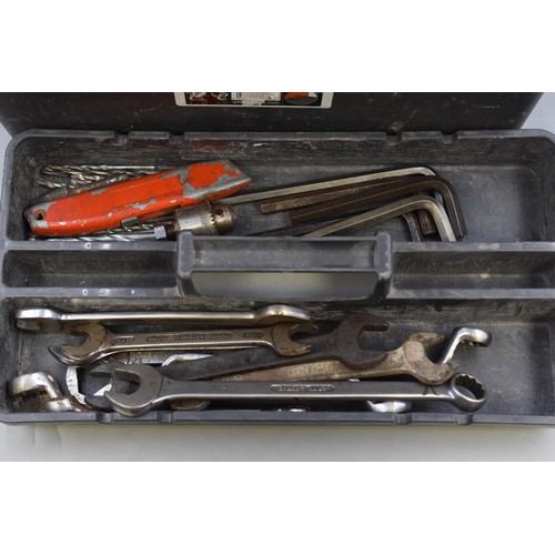 794 - Tool Box Full with Contents, includes Spanner’s, Files, Allen Keys and more 16” x 10&rdq... 