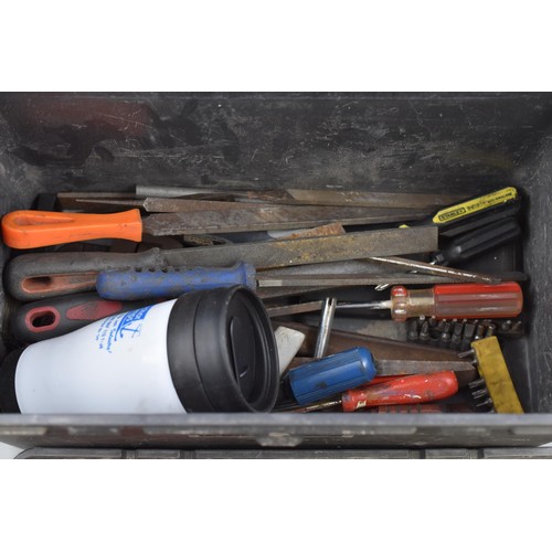 794 - Tool Box Full with Contents, includes Spanner’s, Files, Allen Keys and more 16” x 10&rdq... 