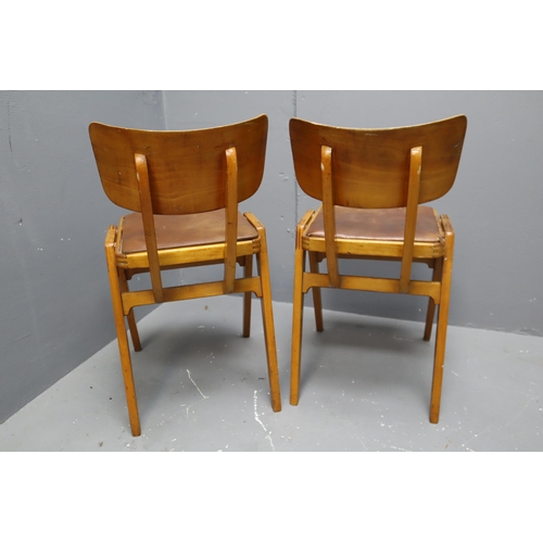 762 - Two Mid Century Ben Centa Stacking Chairs