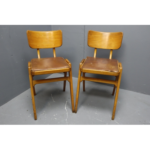 762 - Two Mid Century Ben Centa Stacking Chairs