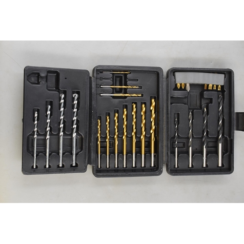 796 - Three Boxed Sets of Drill Bits includes bits for Wood Drills and a Bosch Drill Bit Set