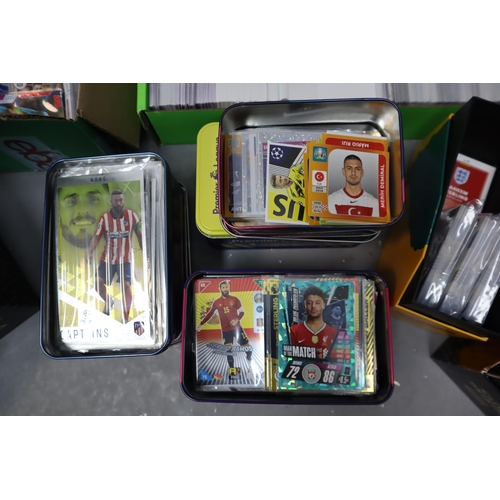 894 - A Large Selection of Unsorted Football Collectors Cards, Includes Match Attax And Panini