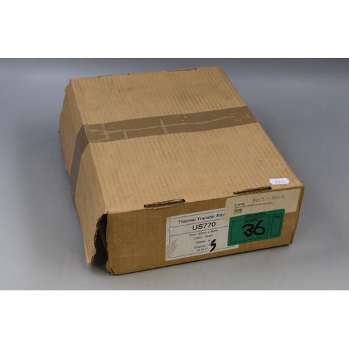 809 - Box of New Thermal Transfer Ribbons (x16) 50mm x 450m Code: US770