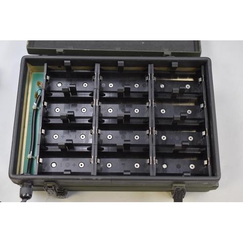 814 - Two Military P F Processor Battery Packs (Each Unit Takes 12 1.5v Batteries)