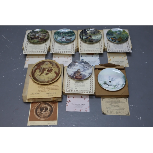 902 - A Selection of Seven Collectors Plates With Certificates. Includes Five Duck Plates, Cameo Collector... 