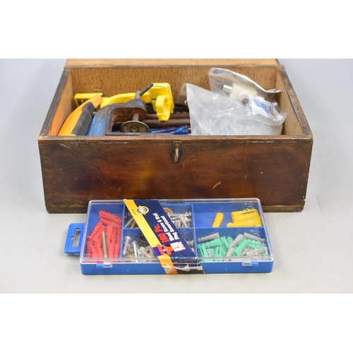 783 - Vintage Wooden Box to include a Selection of Tools, Screws and more