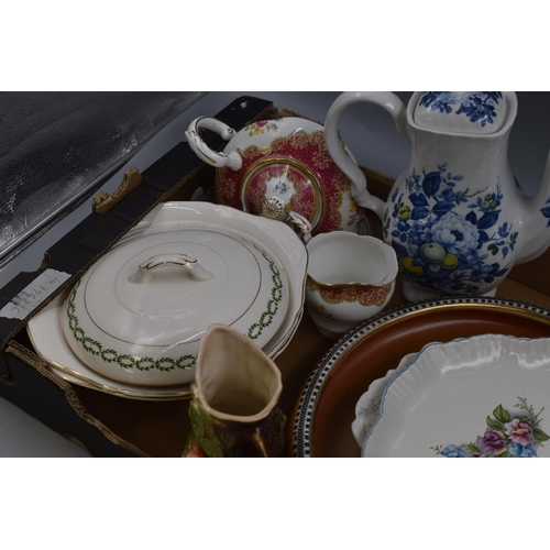 942 - A Mixed Selection of Ceramics To Include Two Shelley Art Deco Plates, Large Royal Stafford Bowl, And... 