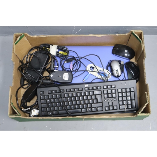 916 - Selection of Computer Accessories to include Two HP Keyboards, HP Laptop, Mice and more