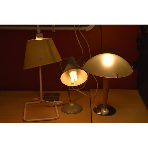 754 - Three Retro Lamps To Include Ikea Kvintol, And Two Others. All Light Up When Tested