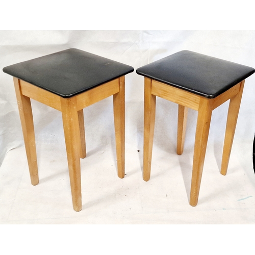 563A - A Pair of Mid Century All British Stools , Made in Lancashire