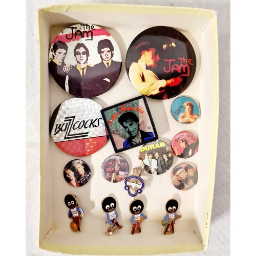 225A - Collection of 15 Pin Badges includes 4 Robertsons Golden Shred , The Jam ( that's the band not the s... 