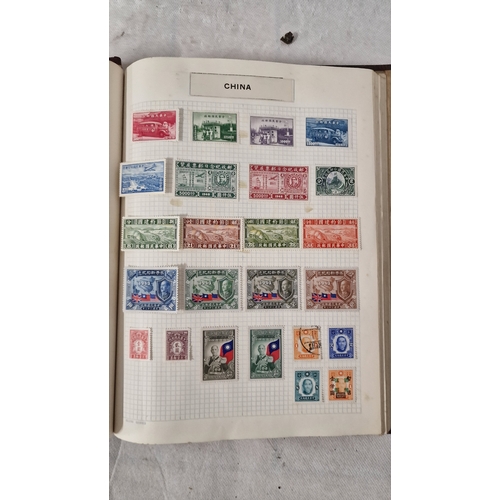 497A - Harold Stroud Globe Super Stamp Album Full of Stamps and Another Album With More Stamps in It.