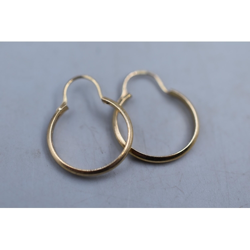 19 - Pair of Gold 375 Sleeper Earrings