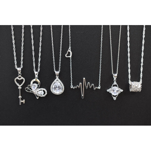 57 - Six Silver 925 Necklaces, various Designs