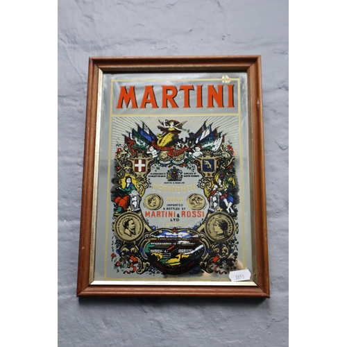 316 - Vintage Framed Martini Mirror (9