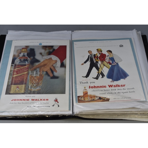 321 - Folder Full of Early Johnnie Walker Scotch Whiskey Advertising Literature through the years mainly S... 