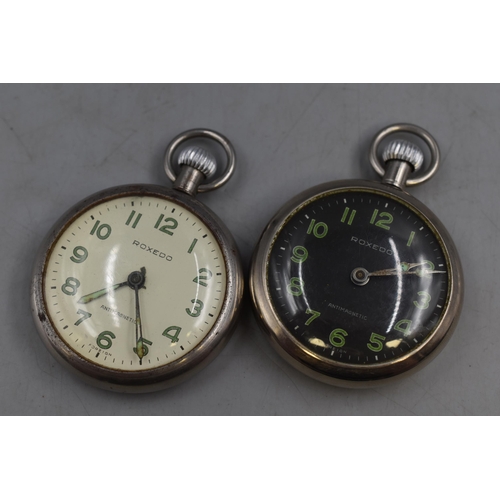 94 - Two Roxedo Pocket Watches (require attention)