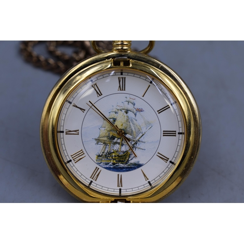 95 - Two Vintage Style Nautical Themed Pocket Watches