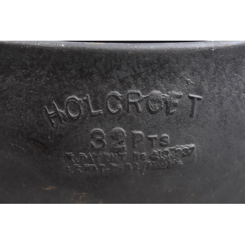 328 - Large Cast Iron Holcroft 32 Pint Gypsy Pot (14