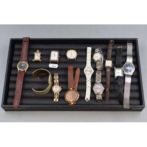 120 - A Selection of Quartz Watches For Spares or Repairs To Include Sekonda, Ford, Ingersoll and More