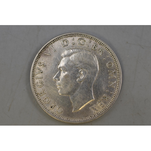 134 - 1945 George VI Half Crown Coin