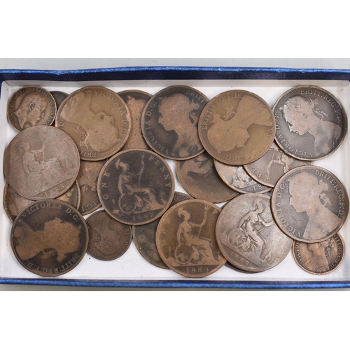 143 - Selection of 18 Victoria Pennies and 4 Farthings