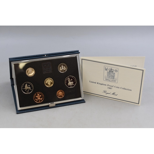 144 - Royal Mint 1987 Proof Coin Set with Certificate