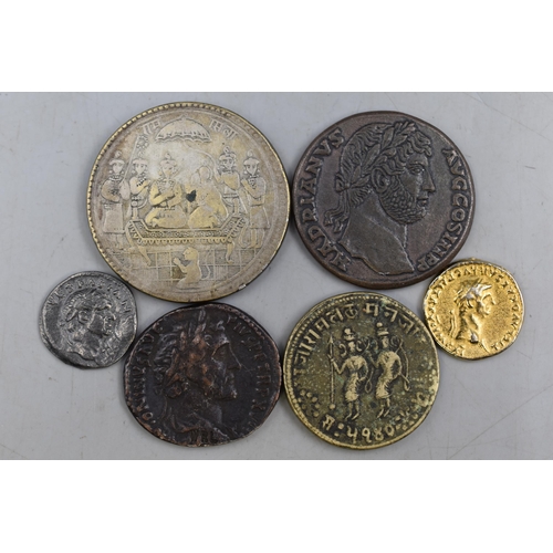 147 - Selection of Six Roman & Indian Coins (Possibly Replica)